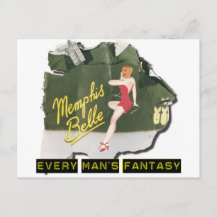 Carte Postale Memphis Belle Pin Up