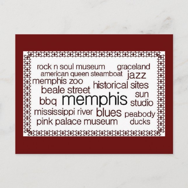 Carte Postale Memphis dans le brun (Devant)