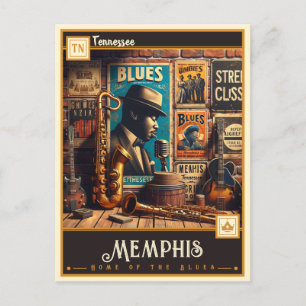 Carte Postale Memphis, Tennessee VINTAGE
