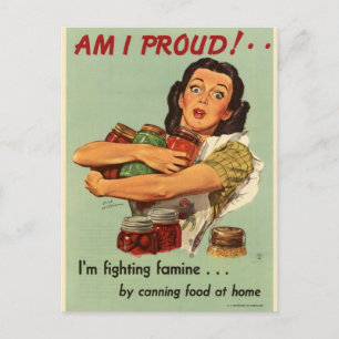 Carte Postale Ménagère Vintage