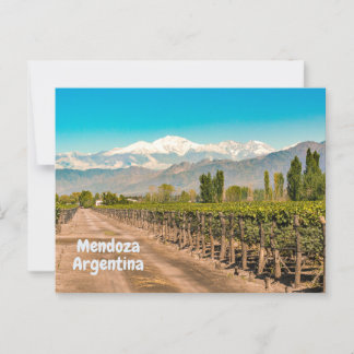 Carte Postale Mendoza, Argentine Winery, Montagnes