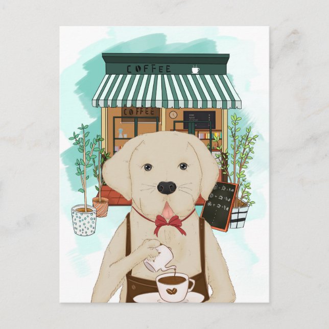 Carte Postale Meng Labrador Coffee (Devant)