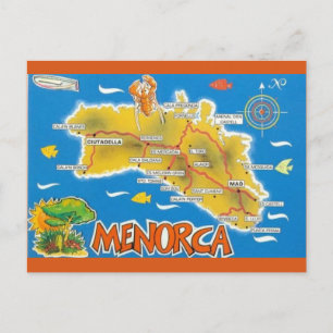Carte Postale Menorca Espagne Illustrée