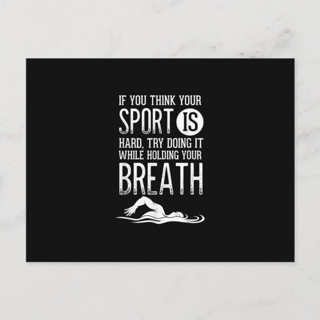 Carte Postale Mens Swimmer Swimming Sport Practice (Devant)