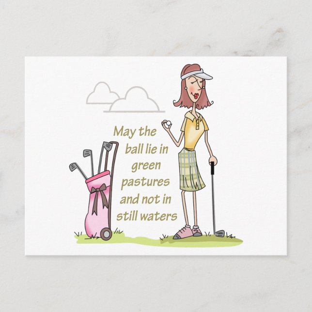 Carte Postale Mensonge dans les pâturages verts (Devant)