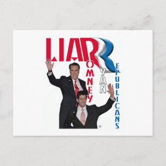 Carte Postale Menteur - Mitt Romney & Paul Ryan