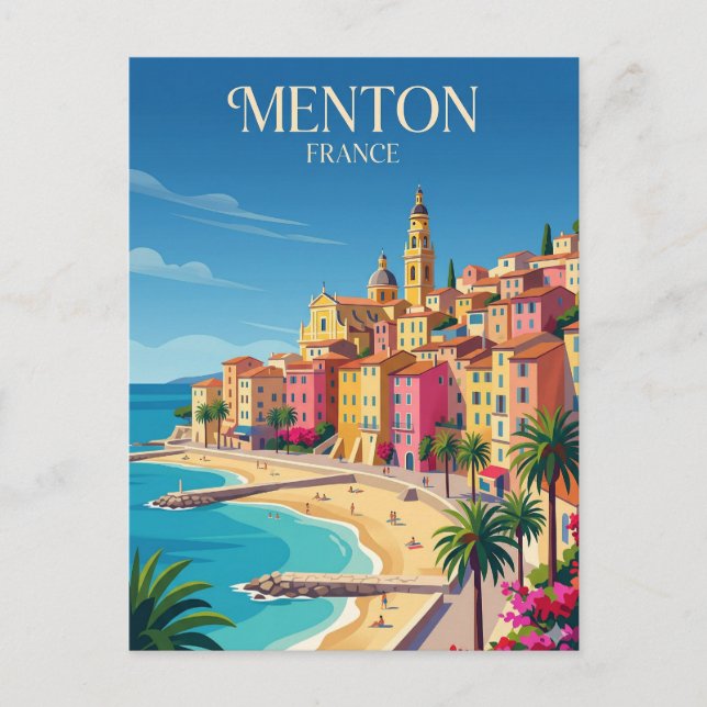 Carte Postale Menton France (Devant)
