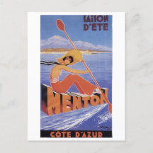 Menton France Saison d'ete Vintage voyage d'été