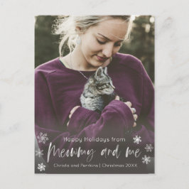 Carte Postale Meowmy Et Me Chat Maman Photo Superposition Vacanc
