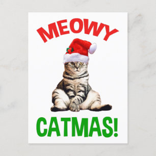 Carte Postale Meowy Catmas !
