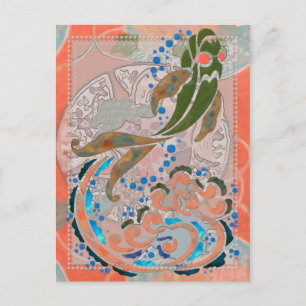 Carte Postale Mer de la Paix Art populaire asiatique