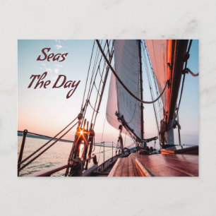 Carte Postale Mer Le Jour La Voile Bateau Océan