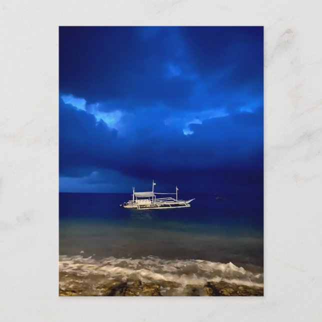 Carte Postale Mer nocturne. affiche (Devant)