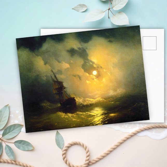 Carte Postale Mer orageuse la nuit, Aivazovsky (Créateur téléchargé)