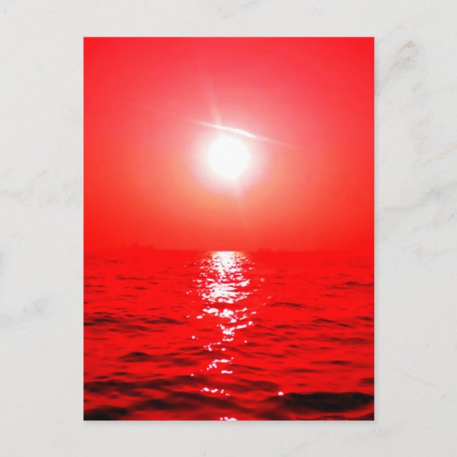 Carte Postale Mer Red Sunset (Devant)