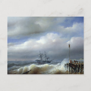 Carte Postale Mer rugueuse dans la tempête, 1846