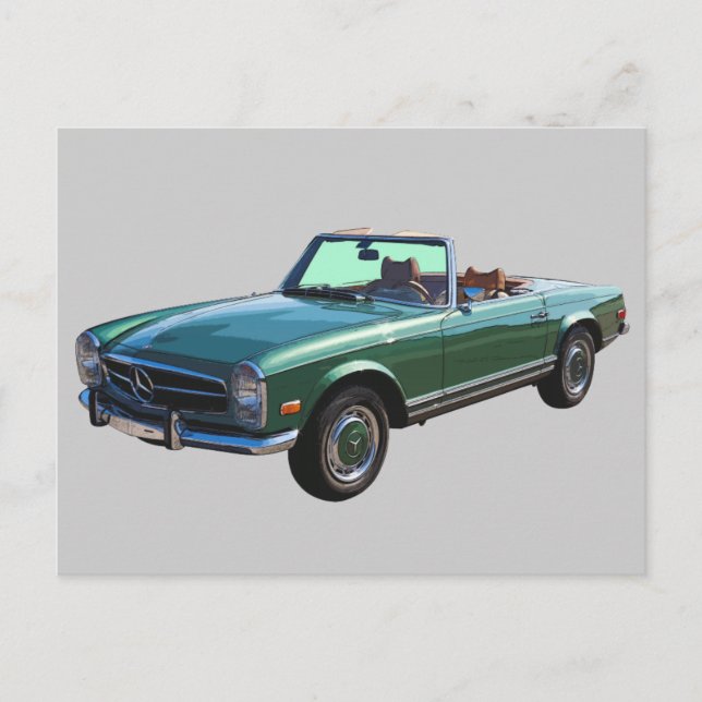 Carte Postale Mercedes Benz 280 SL Convertible (Devant)