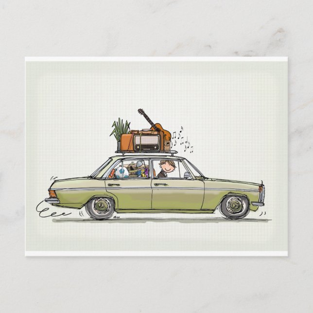 Carte Postale Mercedes Benz vintage (Devant)