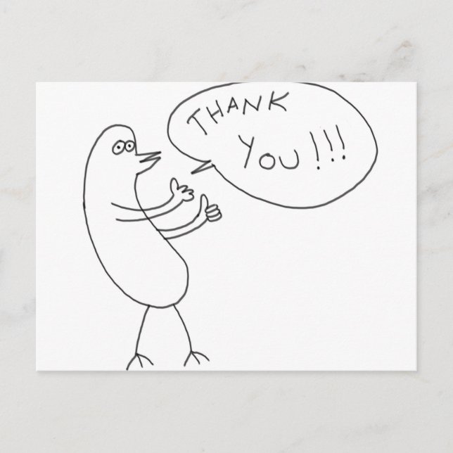 Carte postale Merci!!! (Devant)