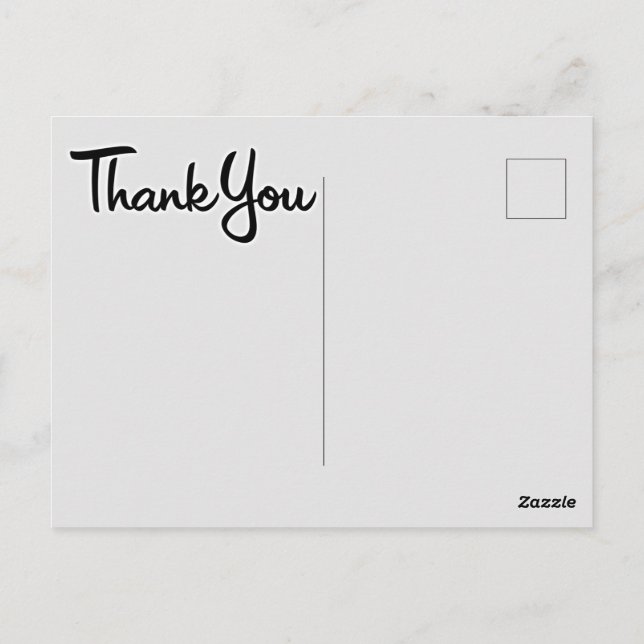 carte postale Merci (Dos)