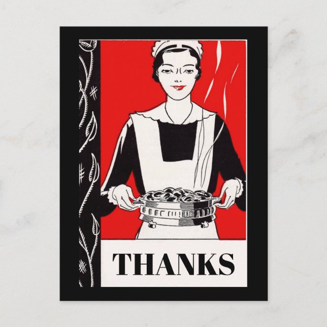 CARTE POSTALE MERCI, (Devant)