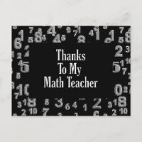 Merci À Mon Professeur De Maths