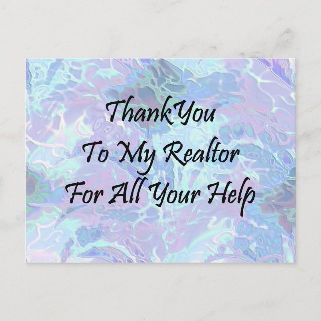 Carte Postale Merci À Mon Realtor Pour Toute Votre Aide (Devant)