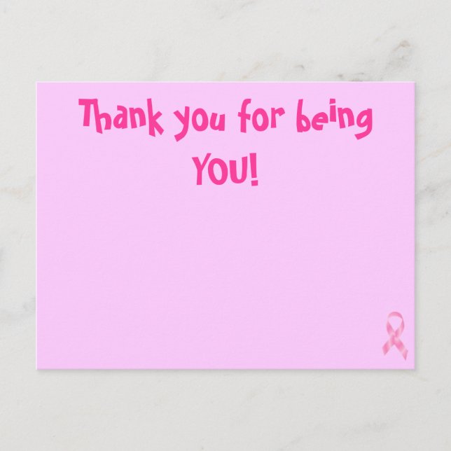 Carte postale Merci à ruban pour cancer du sein ro (Devant)