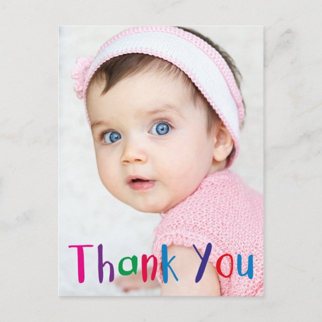 Carte Postale Merci Anniversaire de enfant personnalisé (Devant)