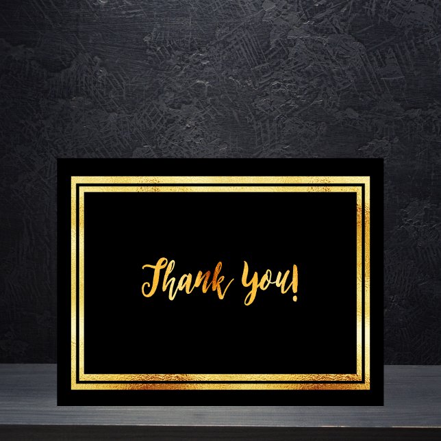 Carte Postale Merci anniversaire jalon noir or (Créateur téléchargé)