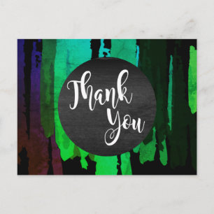 Carte Postale Merci aquarelle Abstrait vert