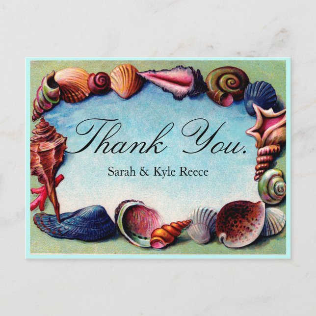 Carte postale Merci Art vintage Seashell (Devant)