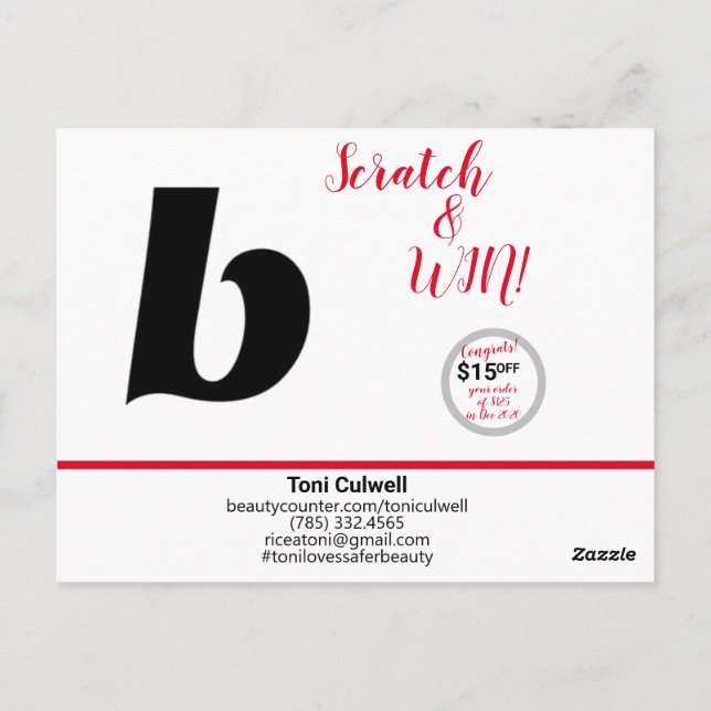 Carte postale Merci avec Givaway (Dos)