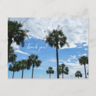 Carte postale Merci avec palmiers