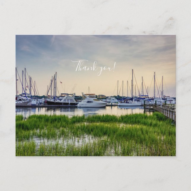 Carte postale Merci Bateaux du port de Charleston  (Devant)