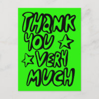 MERCI BEAUCOUP Bulles Lettres Vert Citron PERSONNA