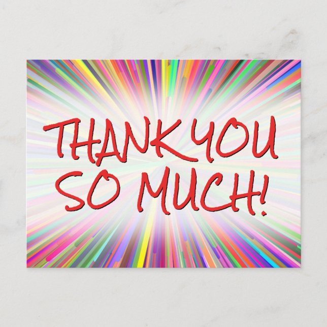 Carte postale "MERCI BEAUCOUP !" joyeuse et ludiqu (Devant)