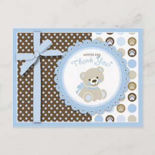 Carte postale Merci bébé Teddy Bear