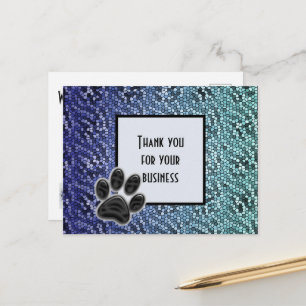 Carte Postale Merci bon marché pour votre animal d'affaires Paw