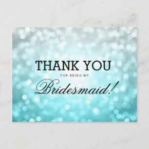 Carte Postale Merci Bridesmaid Beach Ombre Parties scintillant