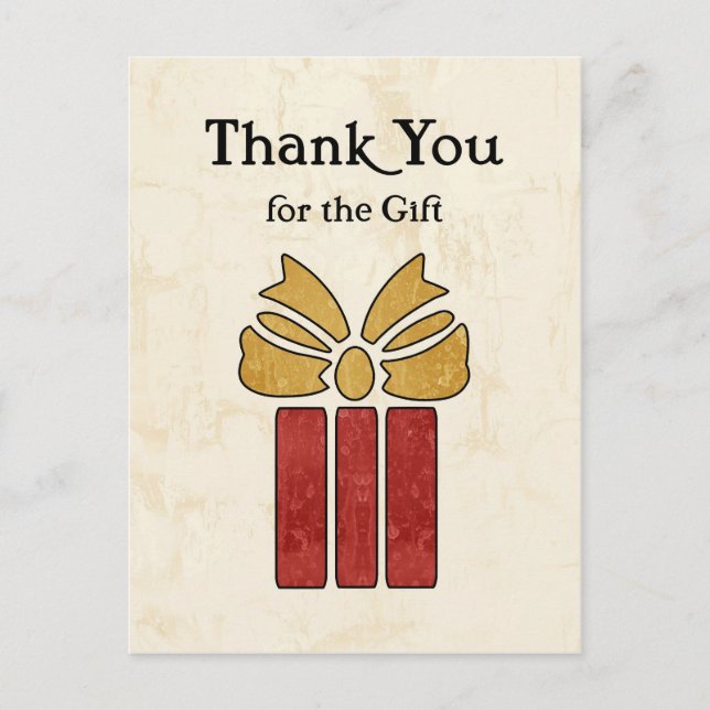 Carte Postale Merci Brown et jaune rustique pour le cadeau (Devant)