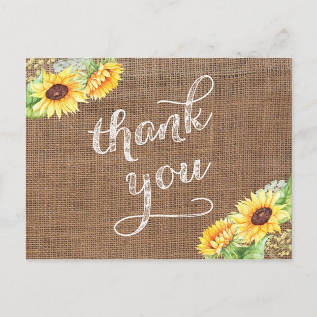 Carte postale Merci Burlap (Devant)