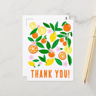 Carte Postale Merci Citrus Celebration Couleur Personnalisée Col