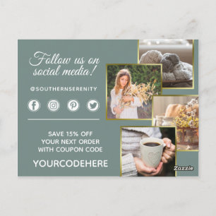 Carte Postale Merci Coton Rustique du Sud 4-Photos