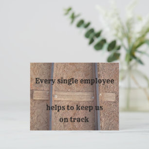 Carte Postale Merci d'appréciation des employés Chemin de fer d'