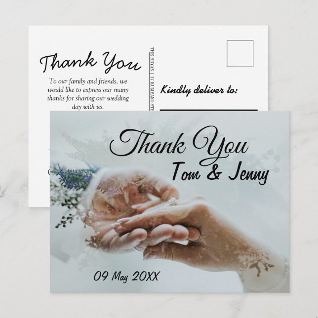 Carte postale merci d'avoir participé à l'invitati (Devant / Derrière)