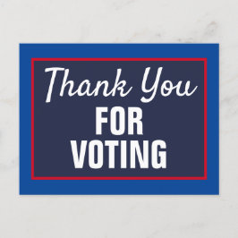 Carte Postale Merci d'avoir voté Élection 2020
