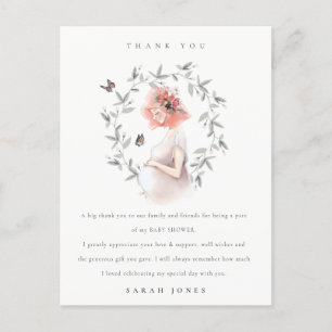 Carte Postale Merci de Baby shower de fermentation des femmes at
