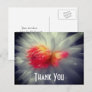 Carte Postale Merci de couleur partielle de la fleur Dahlia