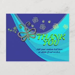 Carte postale Merci de danse éolien papillon